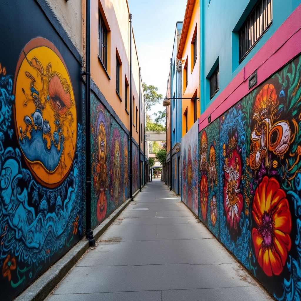 Secret street art in Brisbane laneway