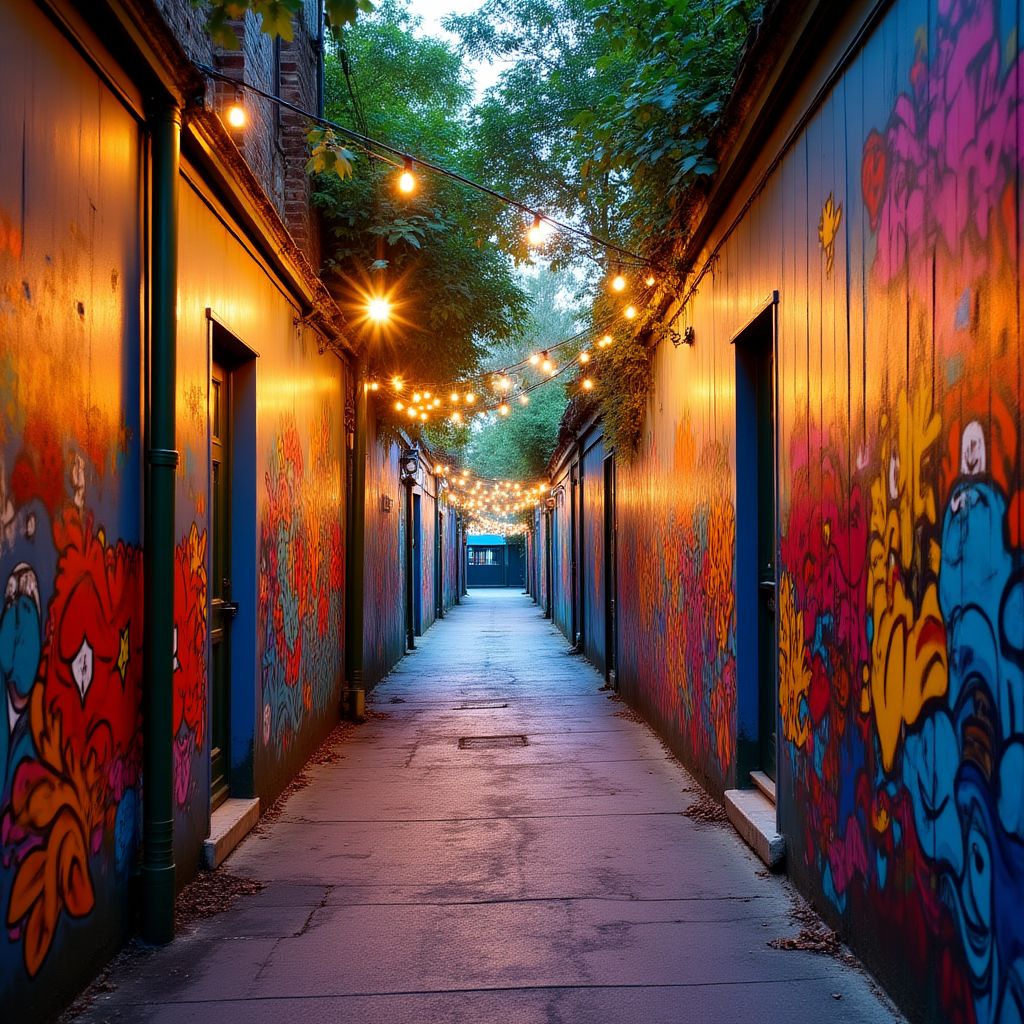 Secret artistic laneway in Brisbane