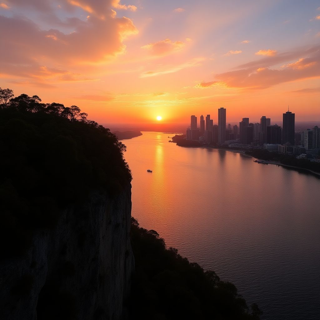 Hidden viewpoint at Kangaroo Point Cliffs