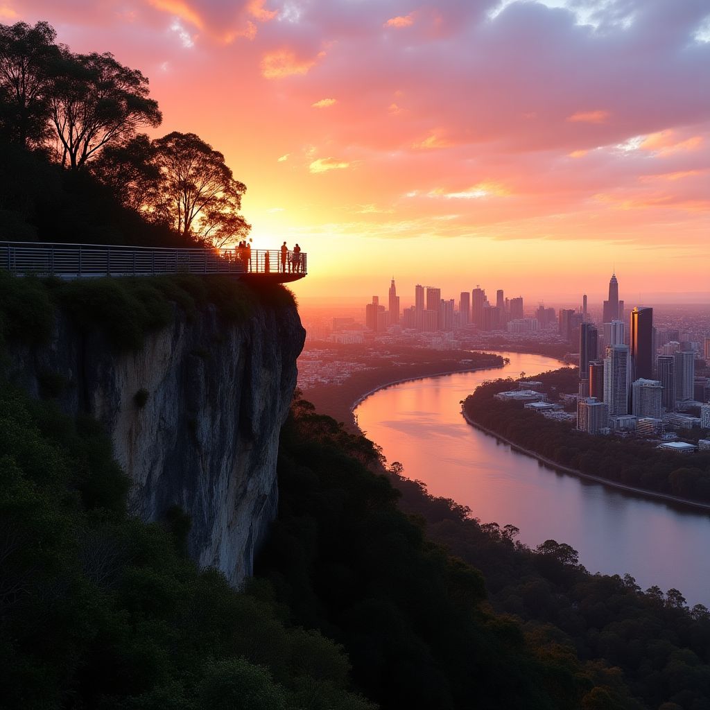 Hidden viewpoint at Kangaroo Point with city views