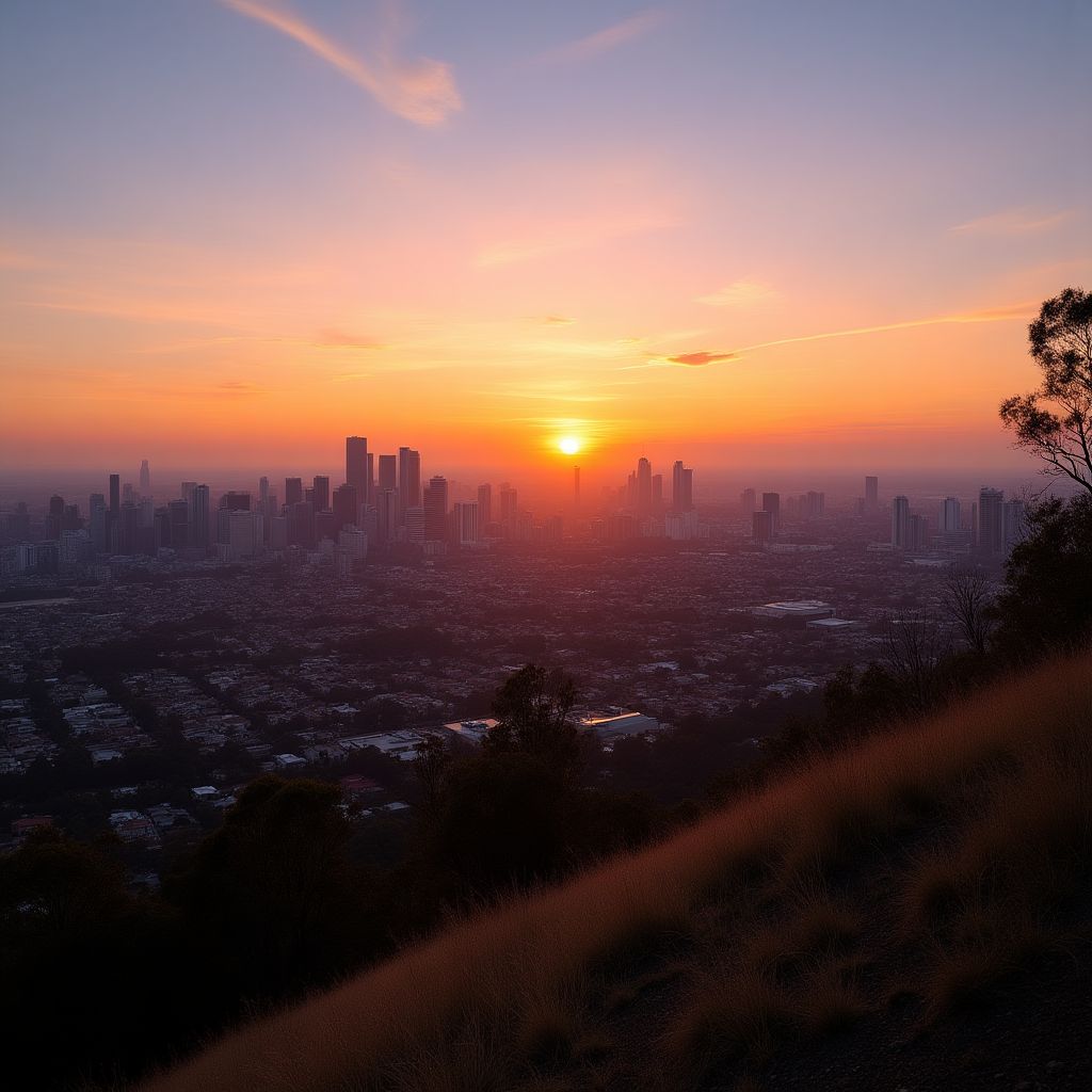 Hidden city viewpoint in Brisbane suburbs